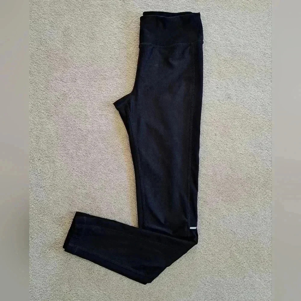 ❤️ Athletic Works  Black Leggings with Reflective Stripe Size XS